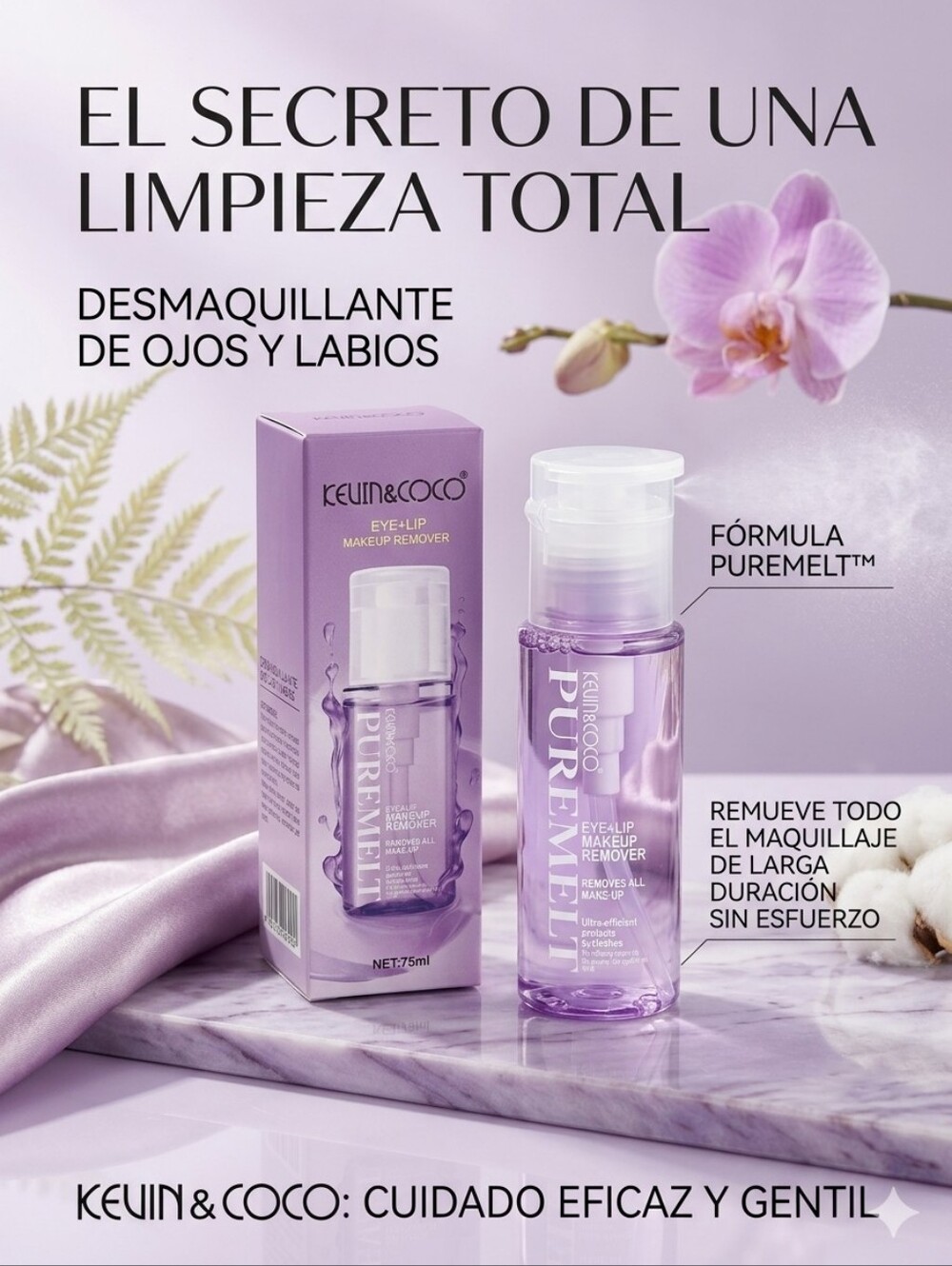 Puremelt Eye + Lip Makeup Remover - Lavender